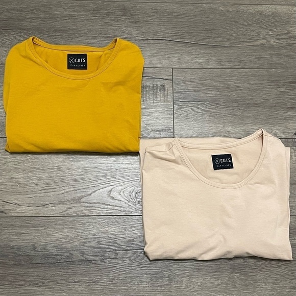 2 Cuts Clothing Long Sleeve Tee T-Shirt Crew Neck Curve Hem Pyca Pro Sz XL NEW - Picture 1 of 16